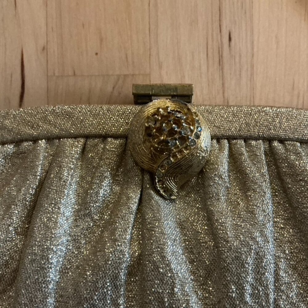 Vintage Gold Lame Clutch - Picture 3 of 3